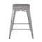 Flash Furniture 24" Silver Metal Stool-Gray Poly Seat CH-31320-24-SIL-PL2G-GG - alternate 5